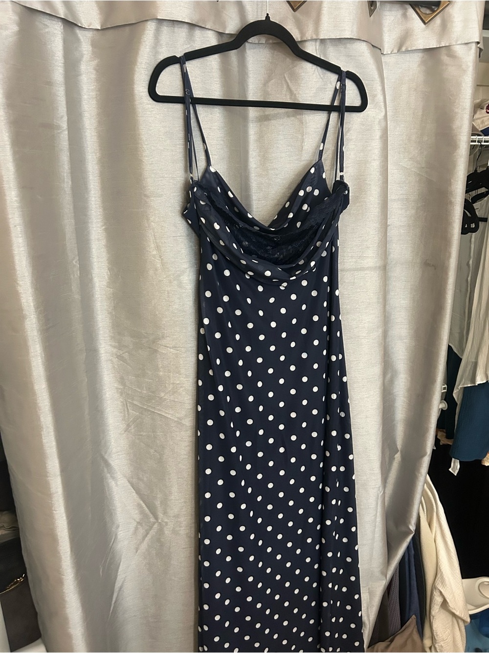 Cider Navy Polka Dot Maxi Dress - Picture 4 of 5